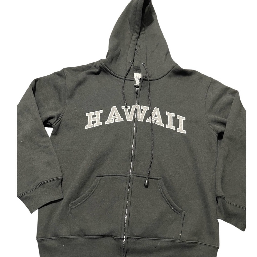 Black 'HAWAII' Zip-Up Hoodie